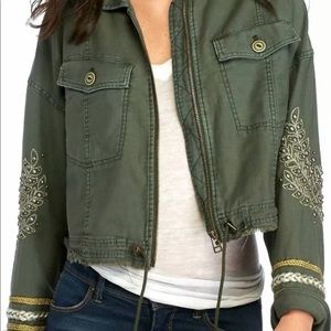 NWT FREE PEOPLE EMBELLISHED MILITARY JKT MED
